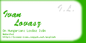 ivan lovasz business card