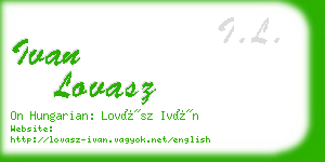 ivan lovasz business card